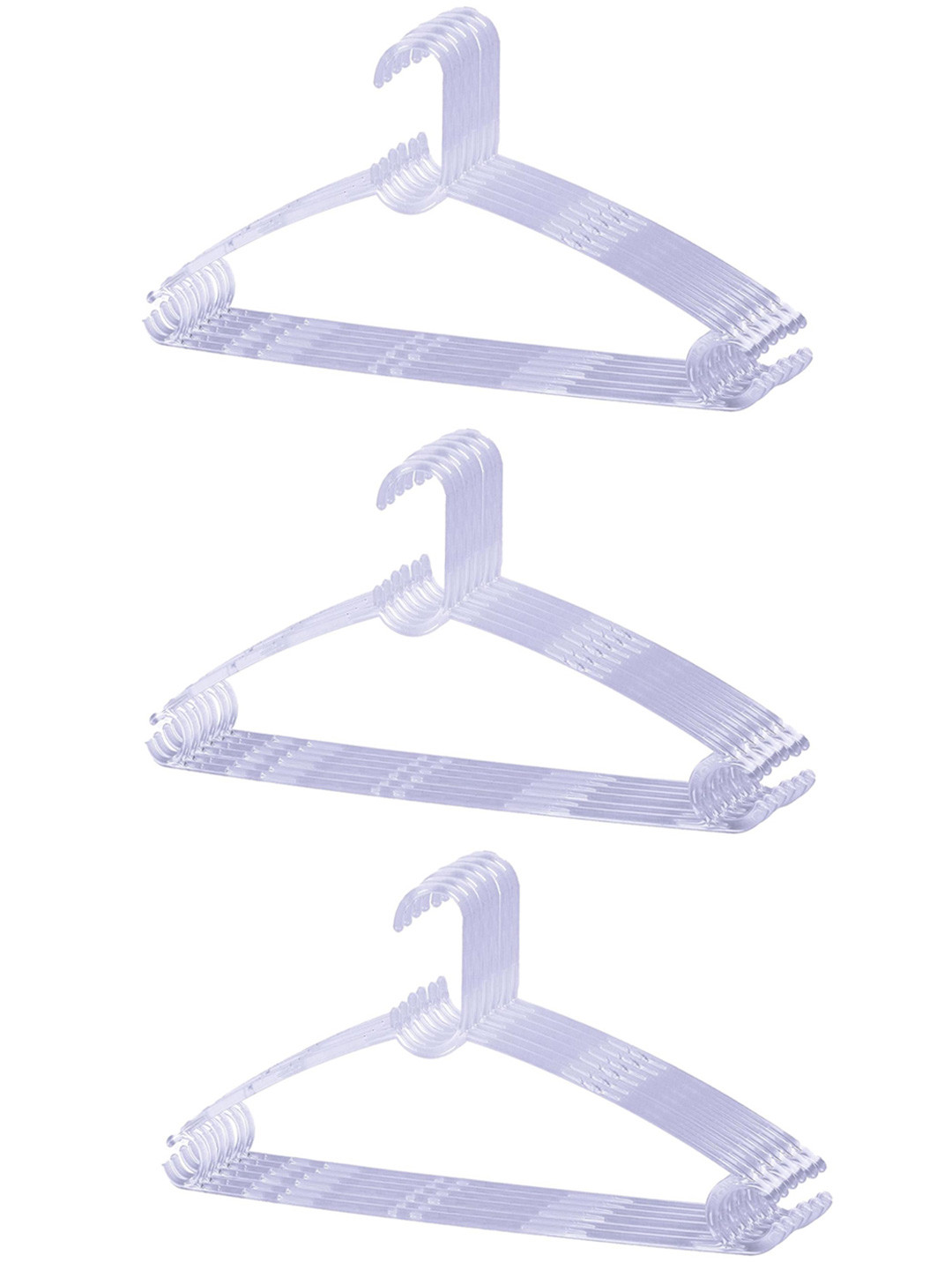 Kuber Industries Transparent 18 Pcs  Durable Hanger