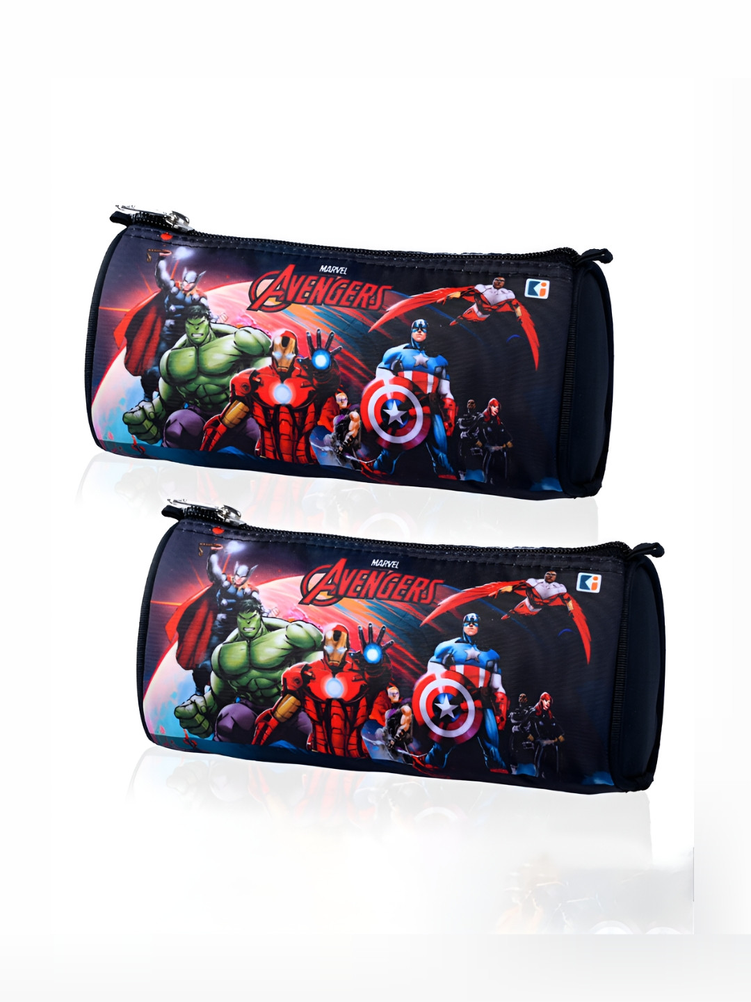 Kuber Industries Kids Pack Of 2 Marvel Avengers Printed Pencil Pouches