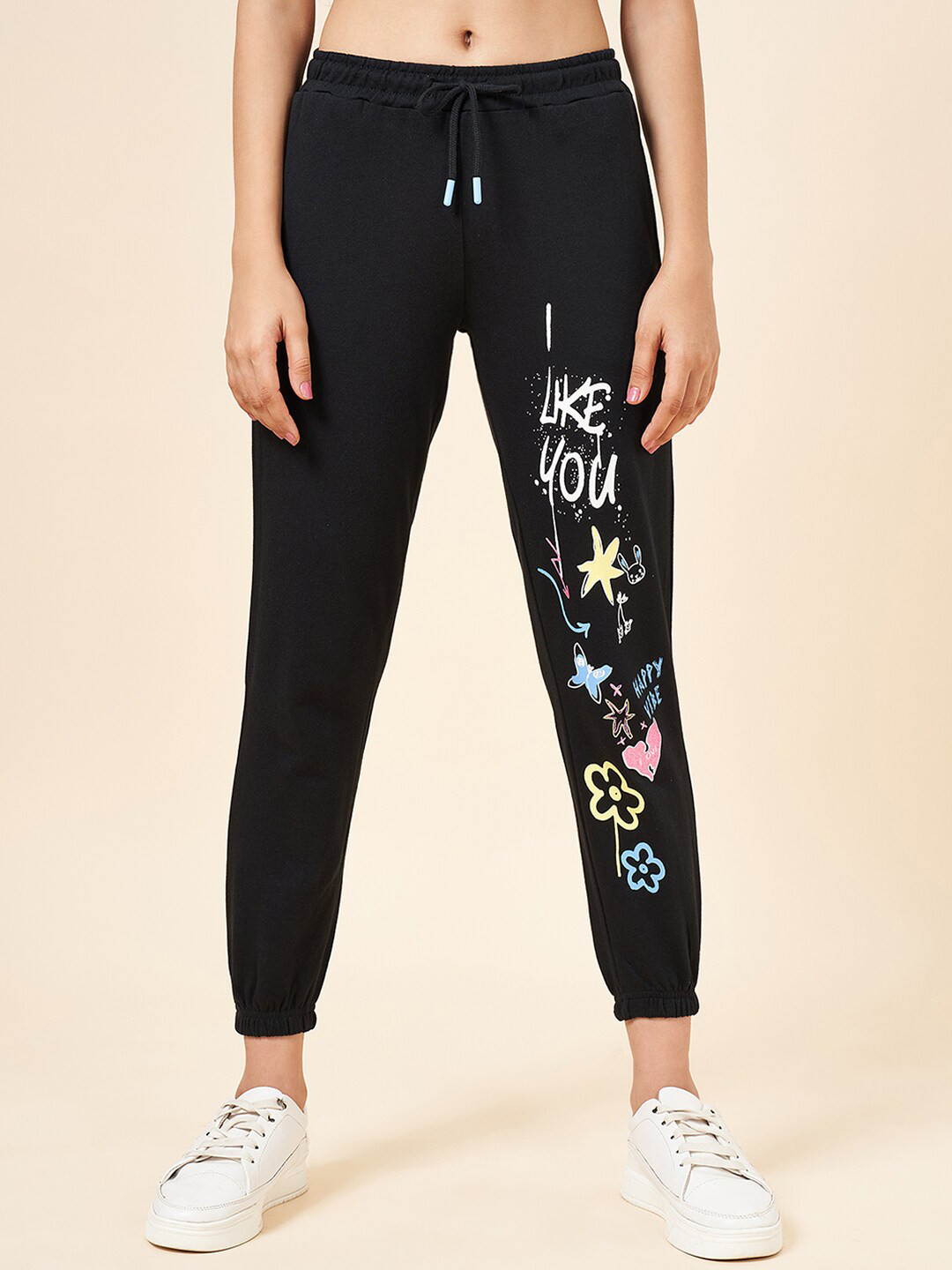 Coolsters by Pantaloons Girls Graphic Printed Pure Cotton Joggers