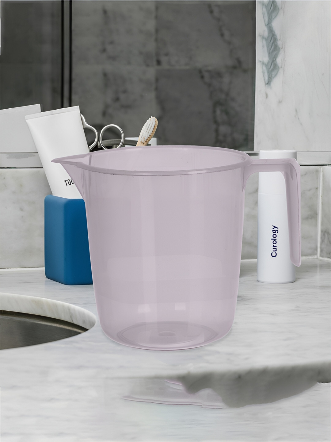 Kuber Industries Grey & Orange 18 Pieces Bath Mugs 1.1L each