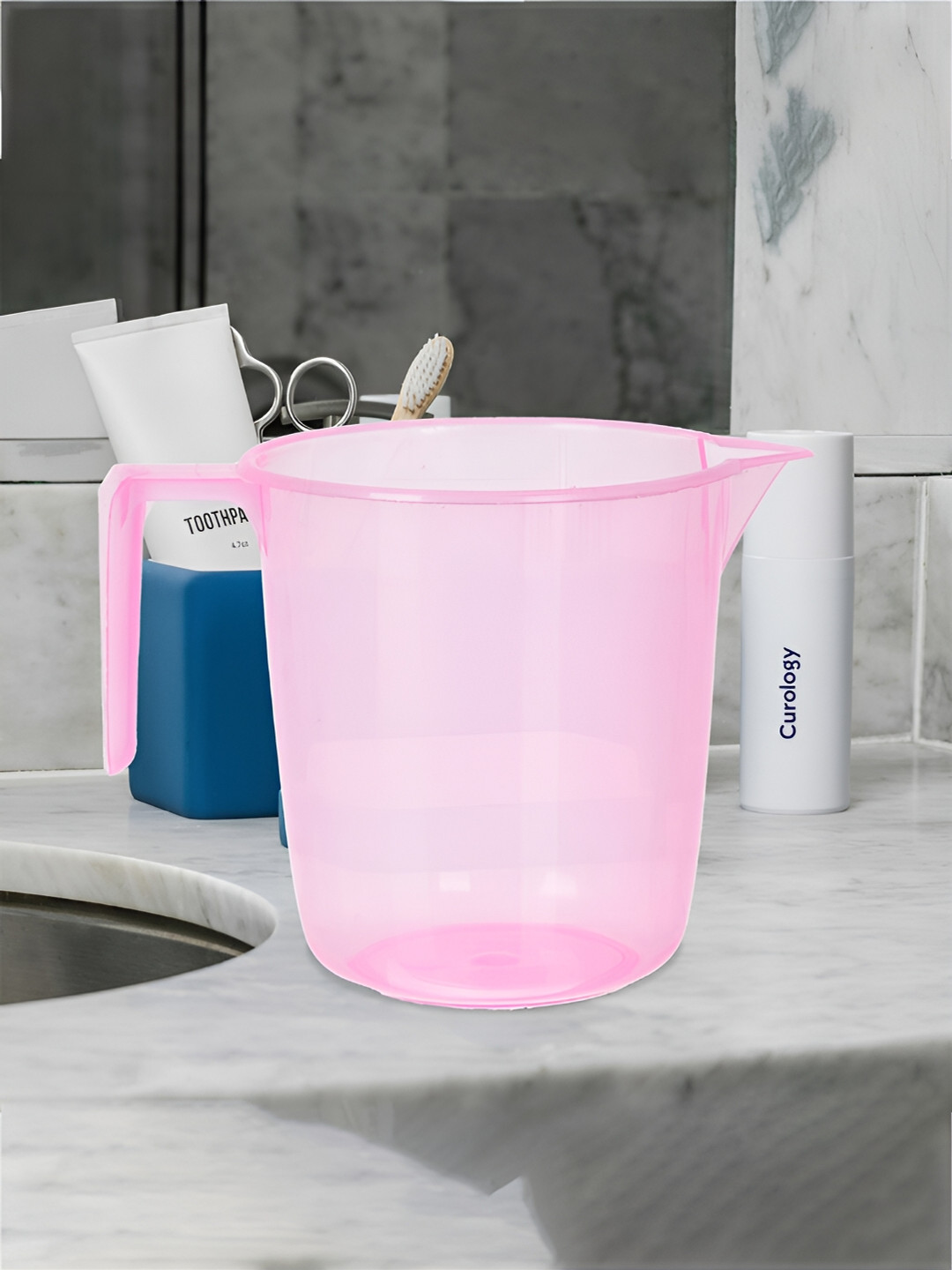 Kuber Industries Grey & Pink 18 Pieces Bath Mug 1.1 L each