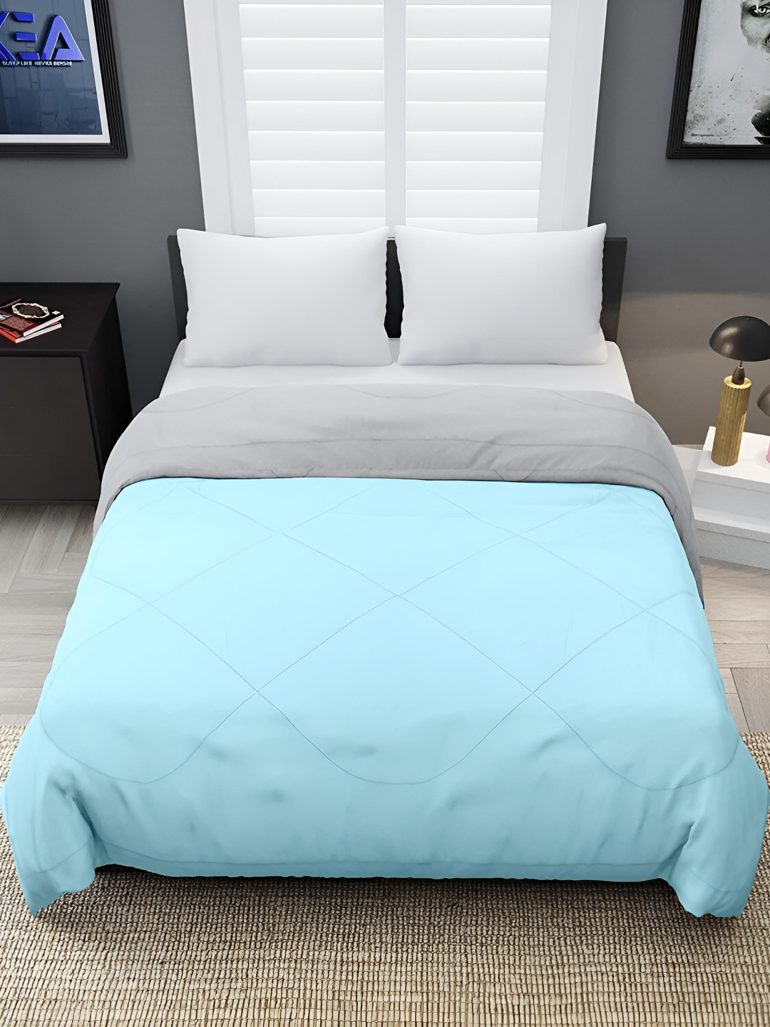 RF RELAXFEEL Blue & Grey Geometric Heavy Winter 233 GSM Single Bed Comforter