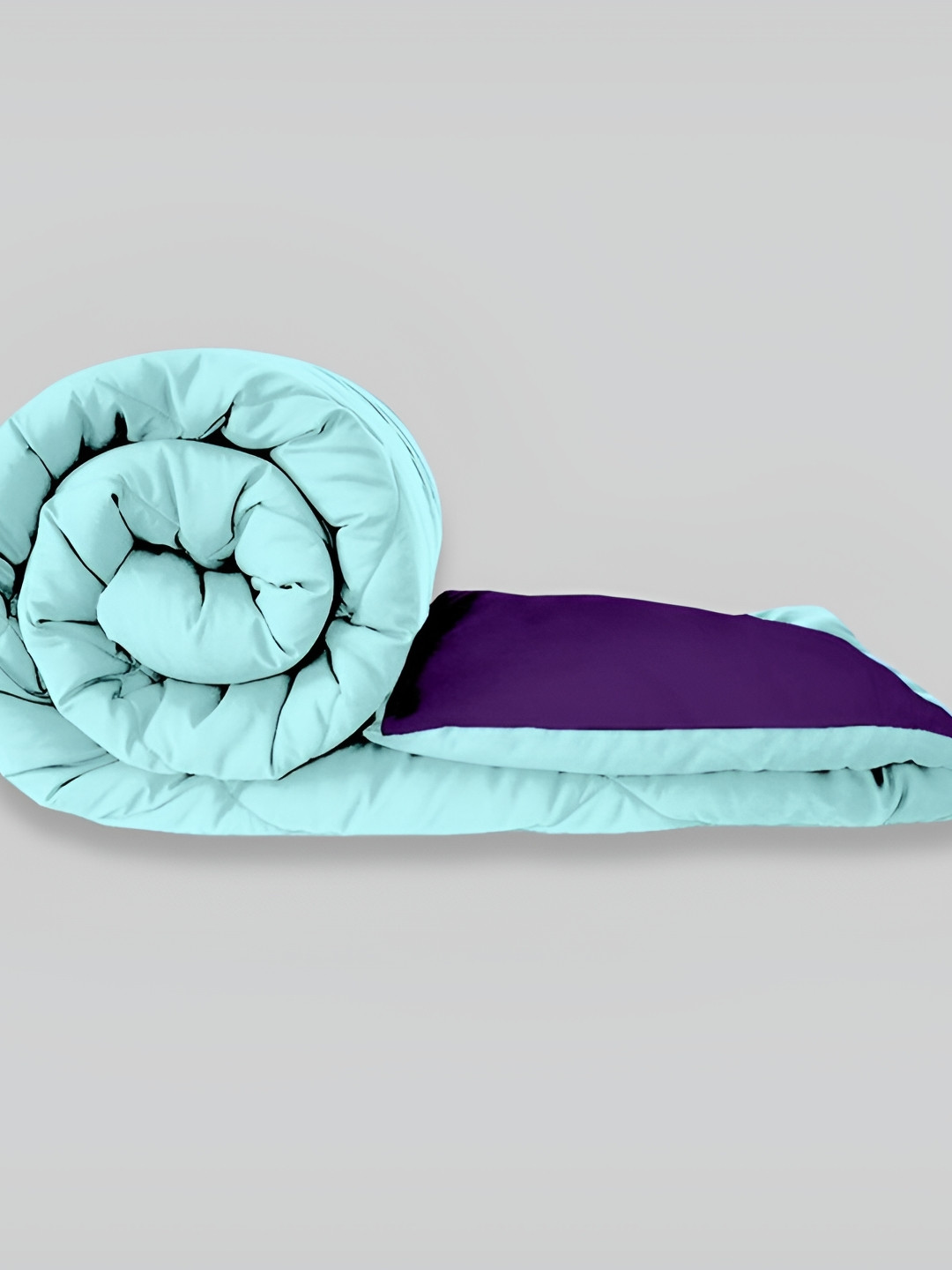 RF RELAXFEEL Purple & Blue Geometric Heavy Winter 233 GSM Single Bed Quilt
