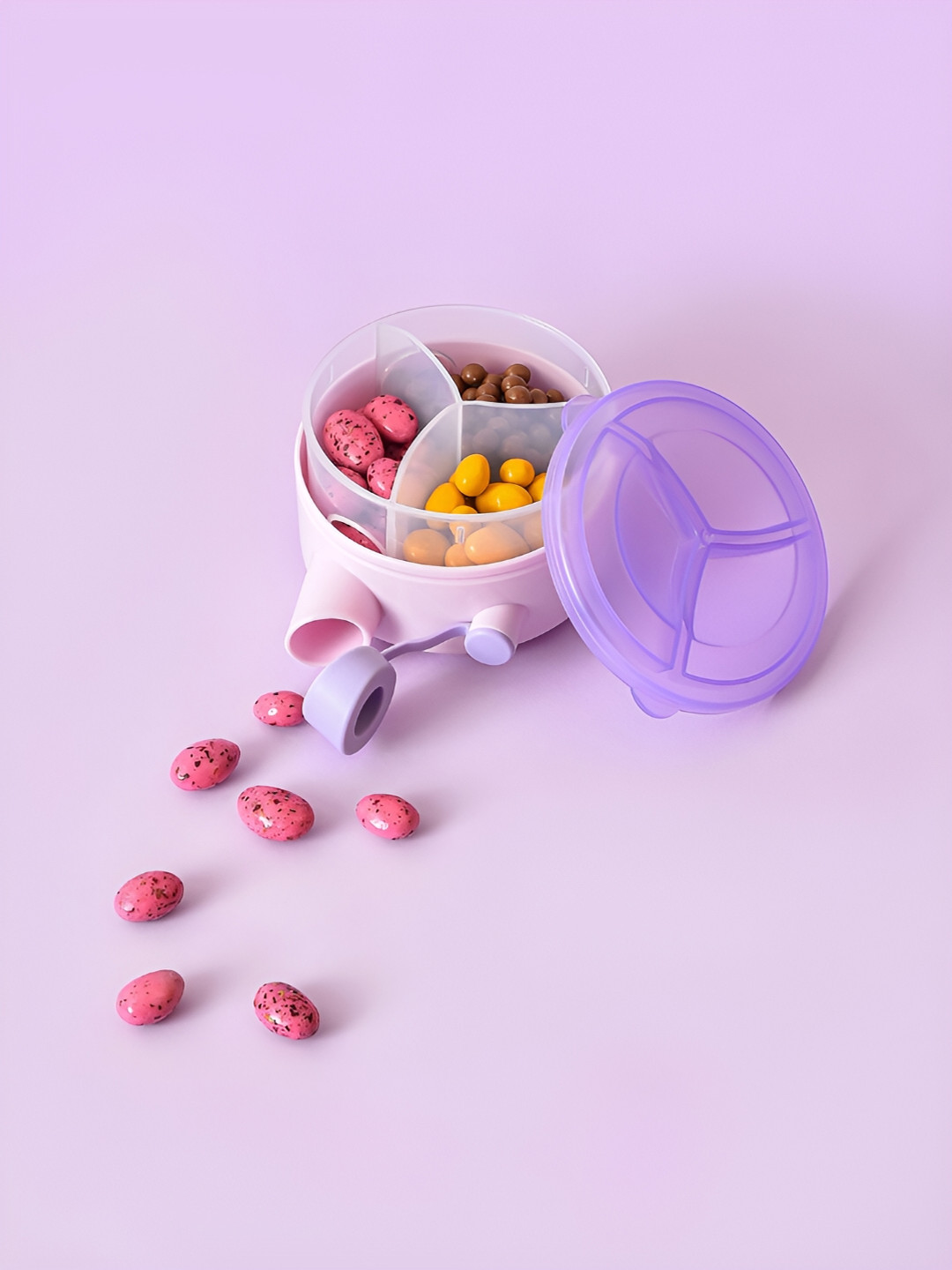 Miarcus Purple Plastic Clip-On Box Container Set