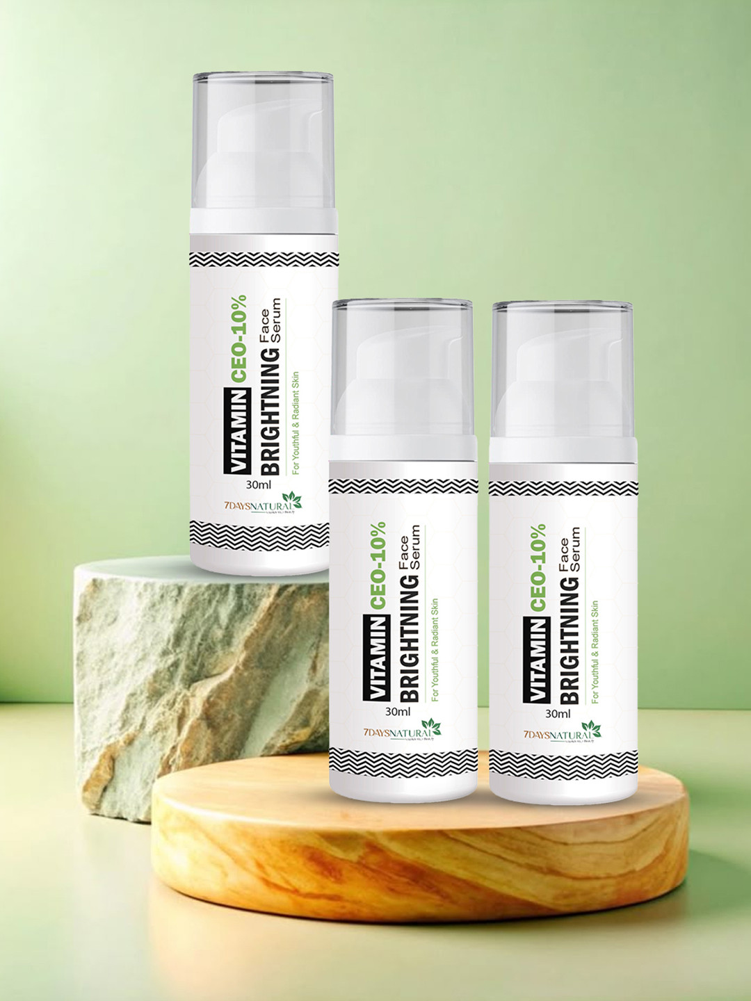 7DAYSNATURAL Set Of 3 Vitamin CEO-10% Brightening Face Serum - 30ml