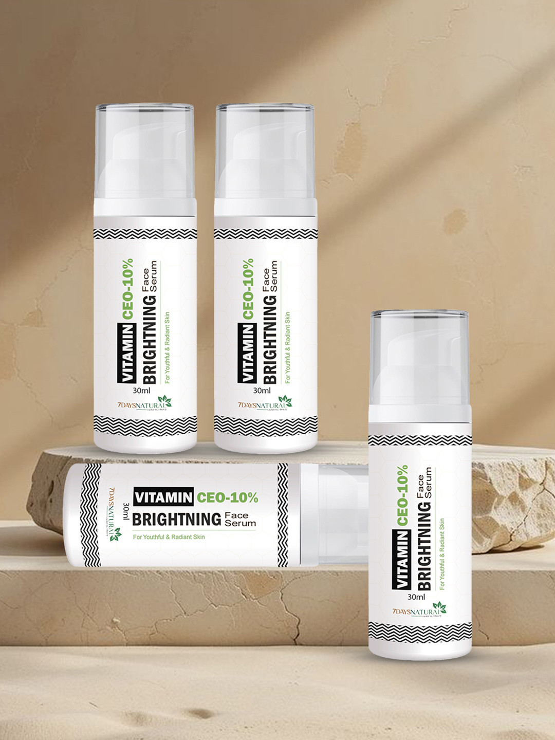 7DAYSNATURAL Set of 4 Vitamin CEO-10% Brightening Face Serum - 30ml