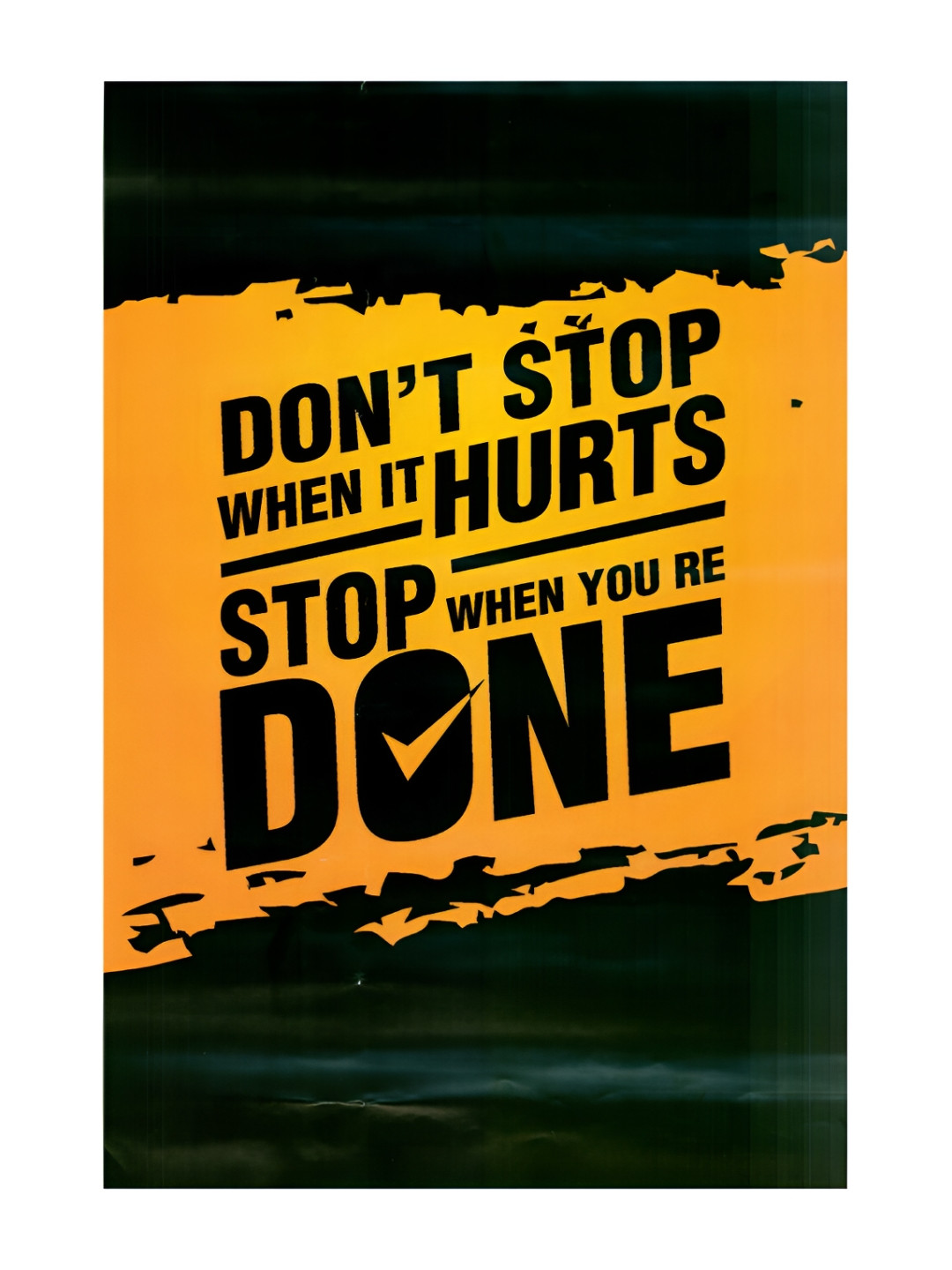 Hawai Black & Orange Printed Paper Wall Poster