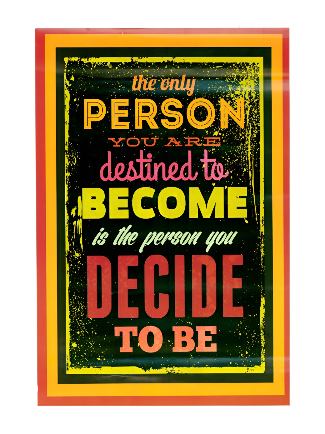 Hawai Orange & Yellow Printed Paper Wall Poster
