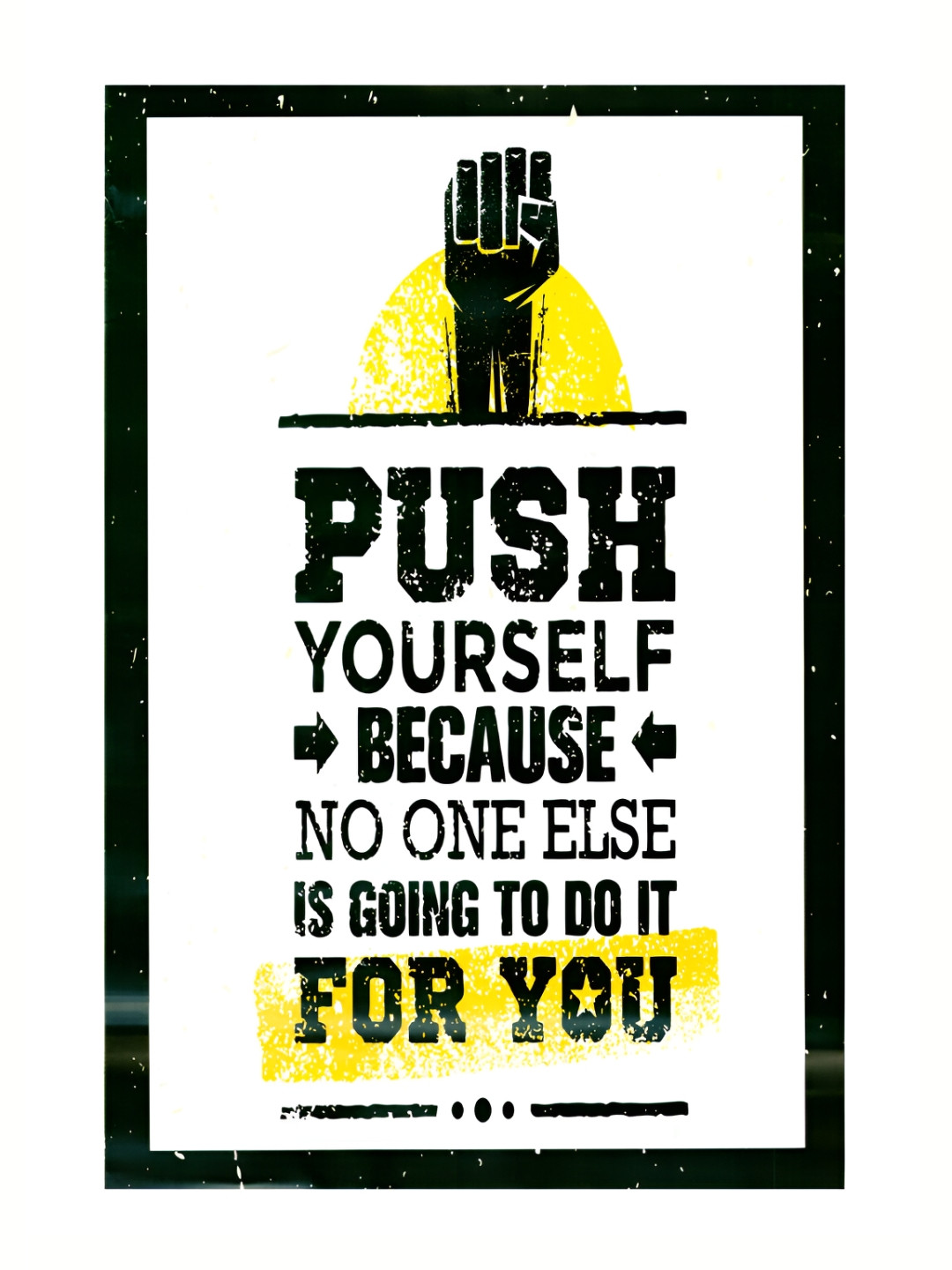 Hawai White & Black Printed Paper Wall Poster