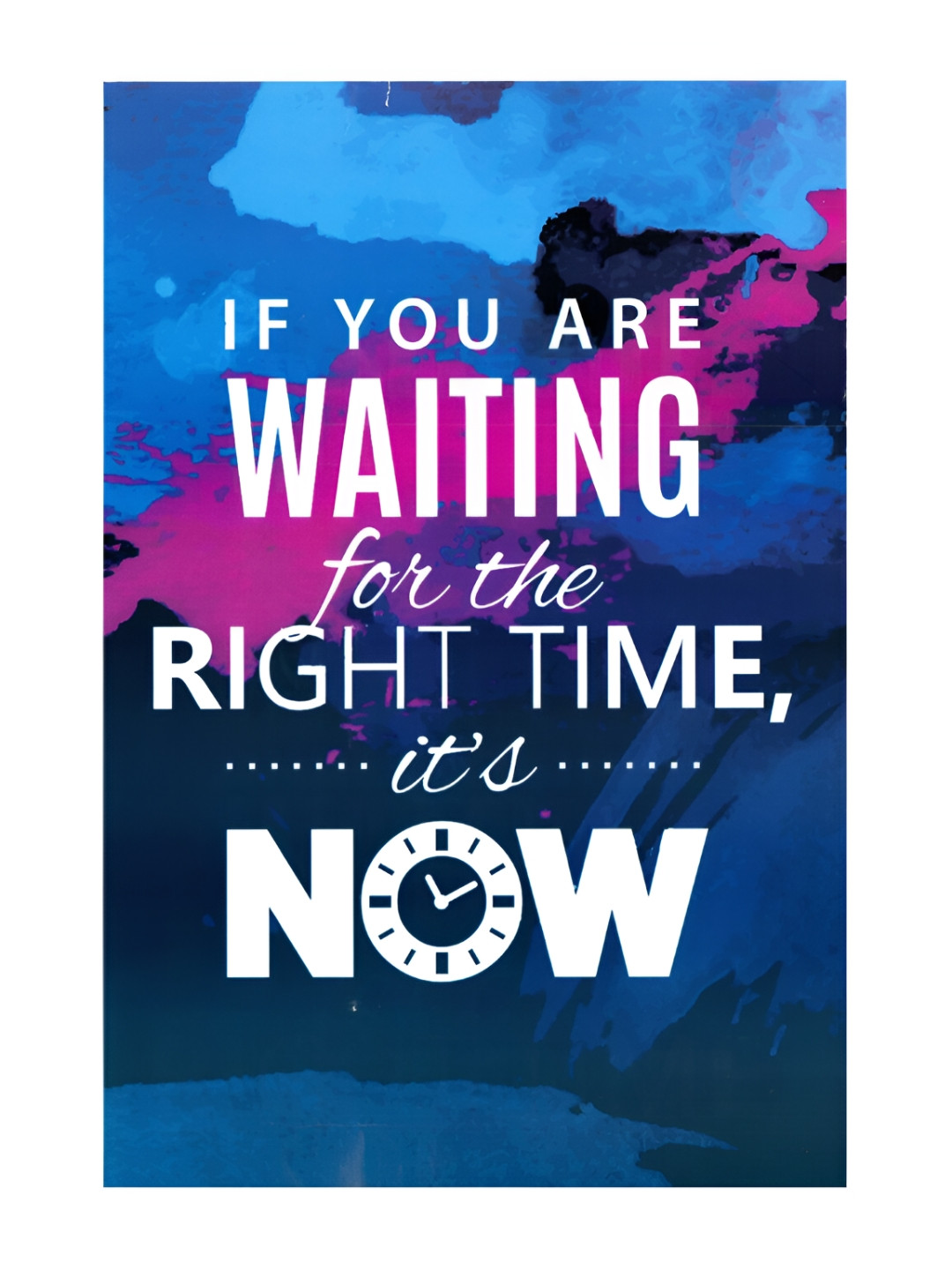 Hawai Blue & White Printed Paper Wall Poster