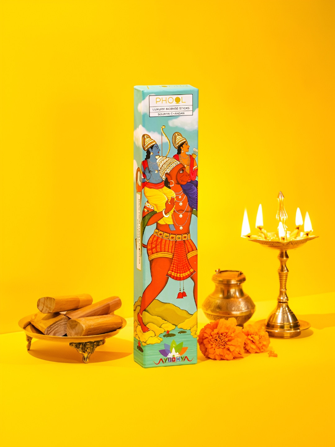 Phool Ayodhya Soumya Chandan Agarbatti - 40 Pcs Incense Sticks