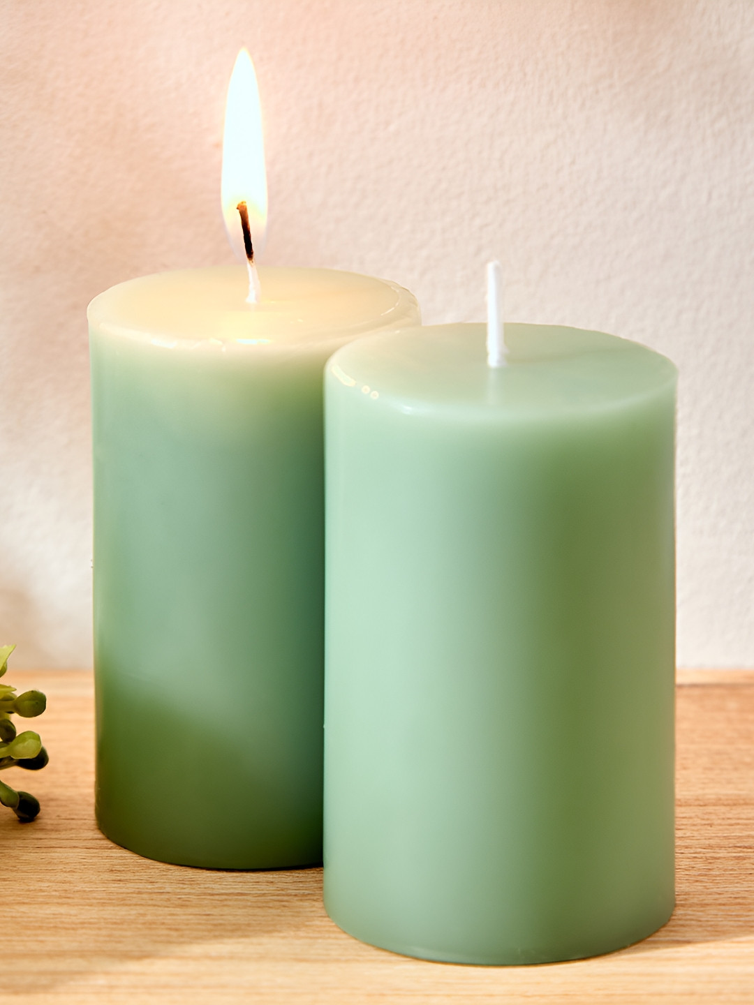 Home Centre Colour Refresh 1 Wick Sea Breeze Solid Geometric Regular Pillar Candles