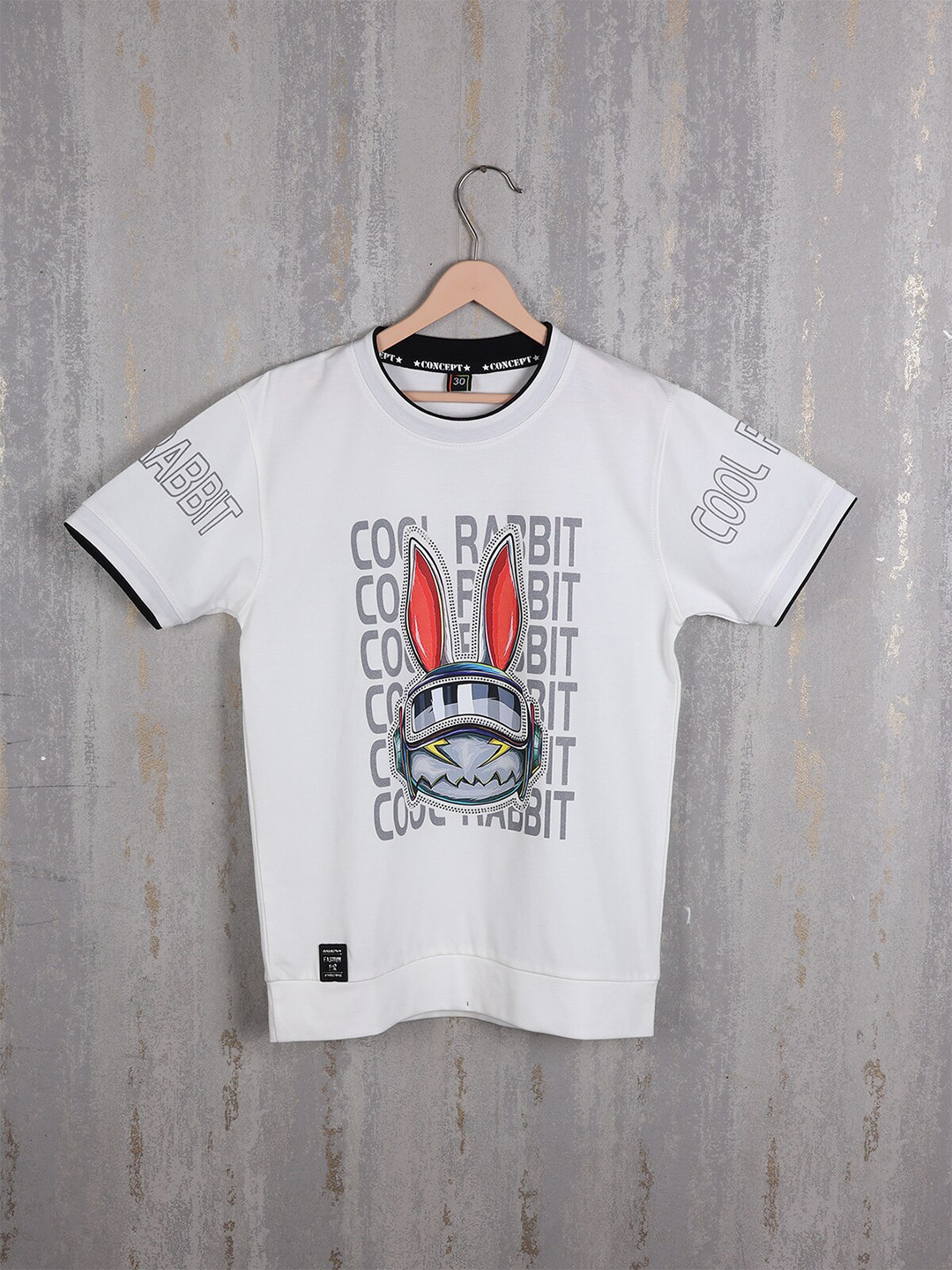 Albion Boys Typography Printed Round Neck Cotton Casual T-shirt