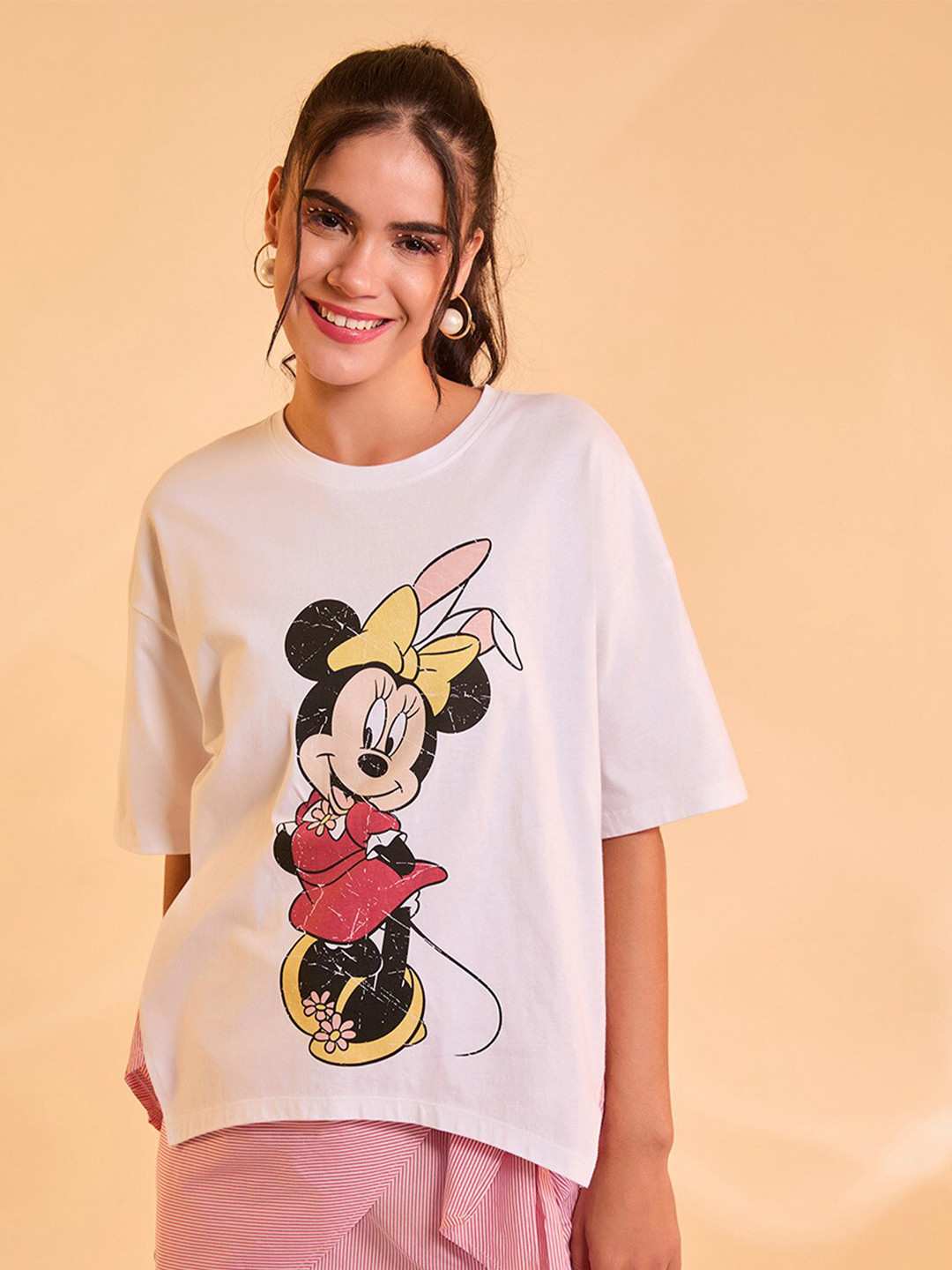 Kazo Minnie Mouse  Disney Printed Cotton Top