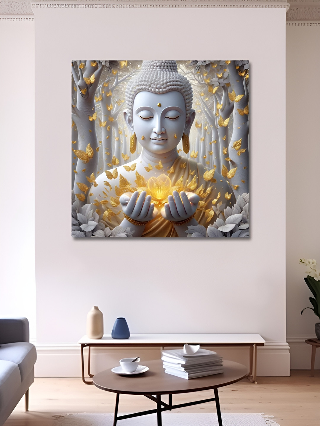 OLIVE TREE Canvas Wall Square Paintings Wall Art - 23.9 x 23.9 In