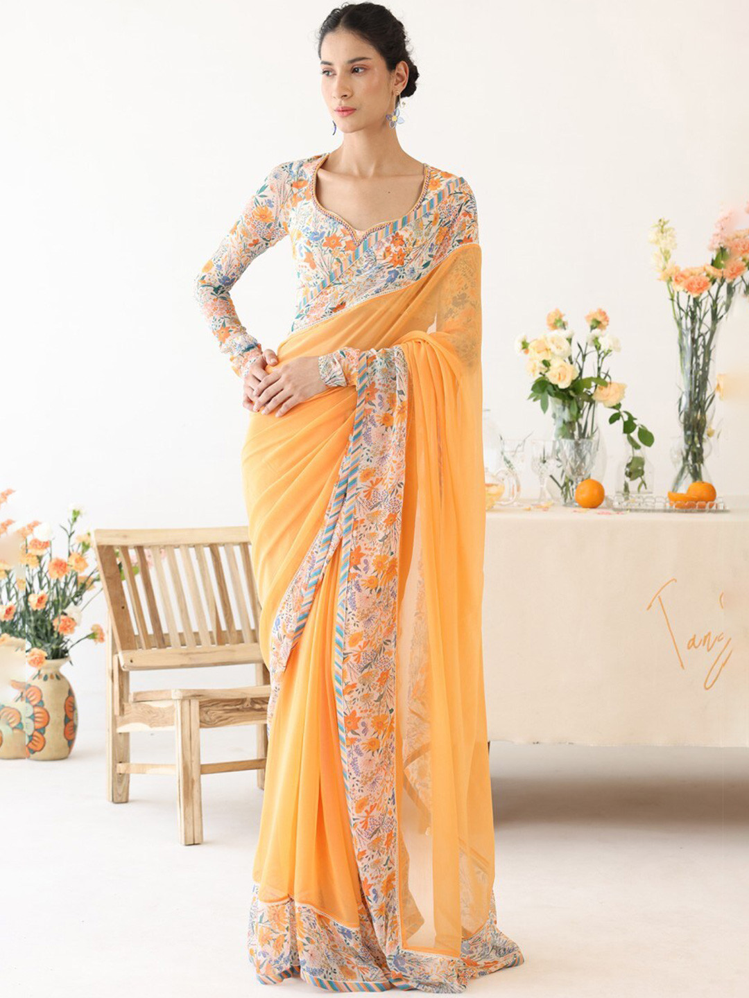 Baise Gaba Pure Chiffon Saree