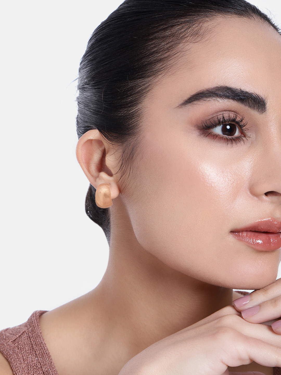 Estele Rose Gold-Plated Classic Hoop Earrings