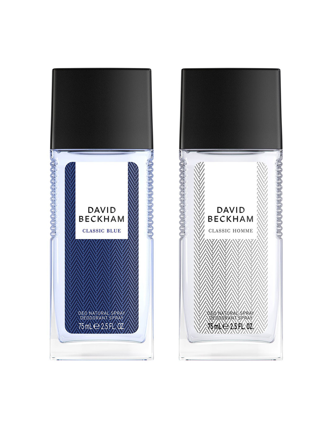 DAVID BECKHAM Set Of 2 Classic Blue & Classic Homme Deodorant - 75ml Each