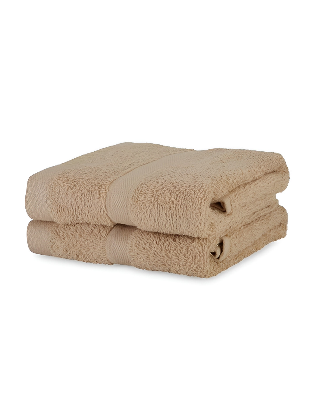 Signature Matrix Zero Twist Beige 2-Pcs Pure Cotton Hand Towels