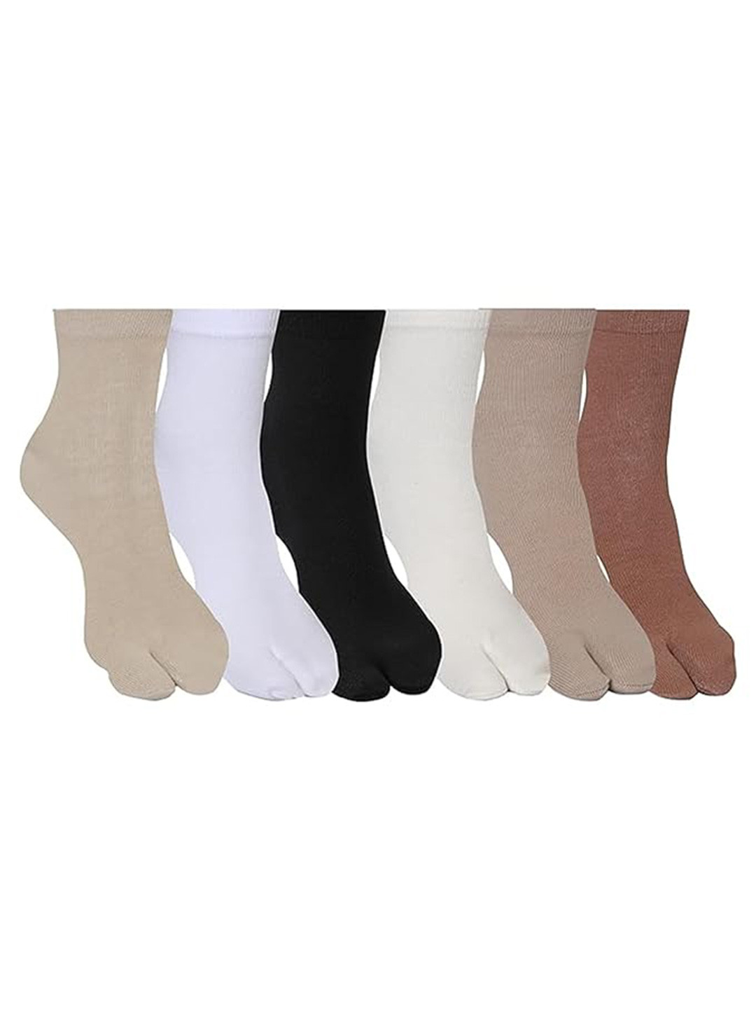 Supersox Women Pack Of 6 Cotton Odour Free Calf-Length Socks