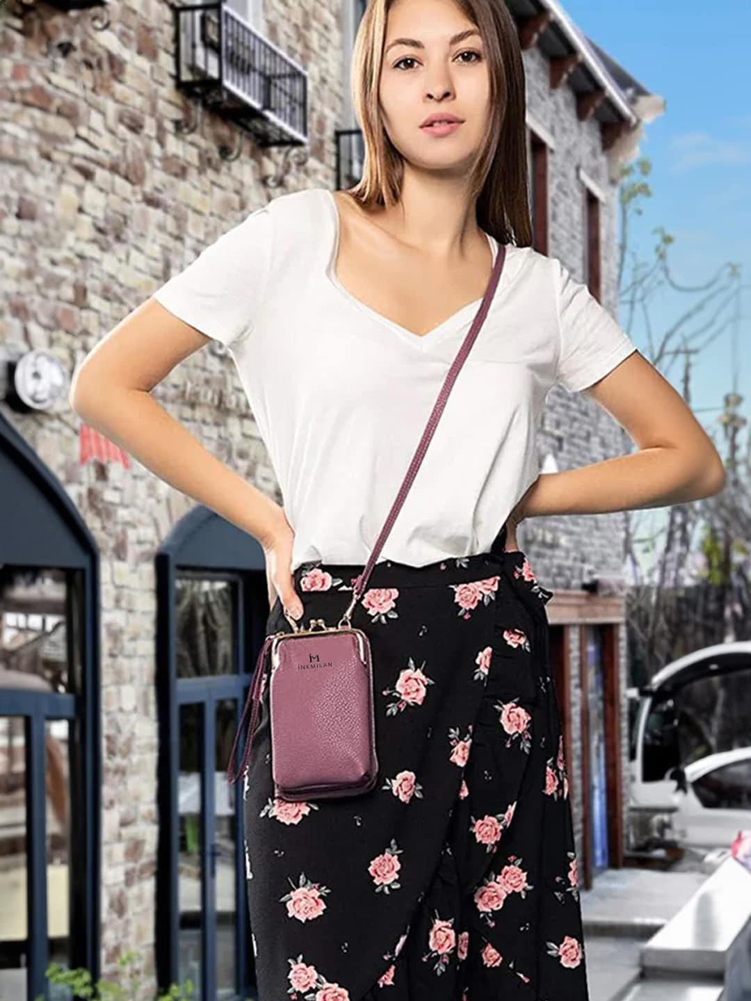 INKMILAN Textured Miniature Crossbody Bag