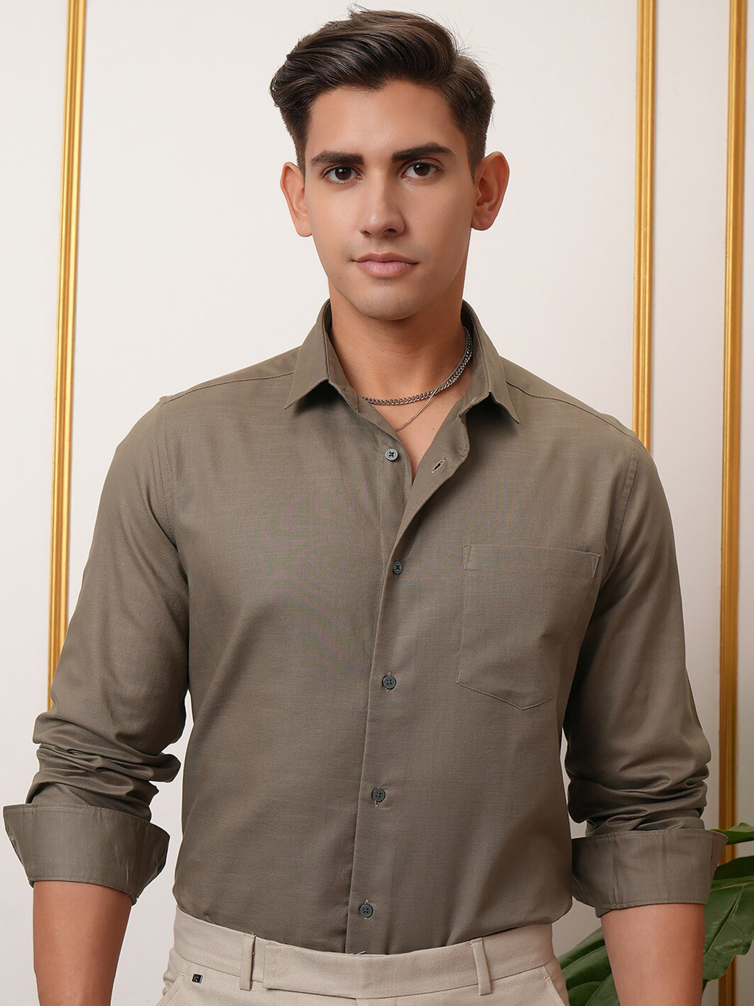 LOCOMOTIVE Slim Fit Premium Cotton Occasion Shirt