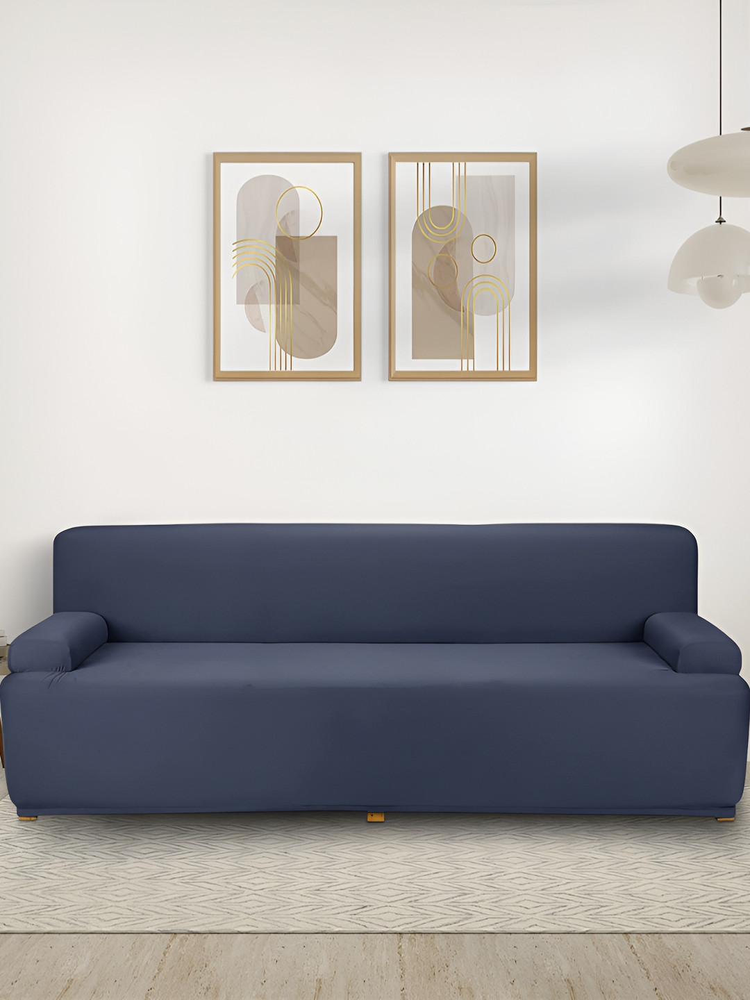 Dakshya Industries Grey Elasticated Sofa Cover