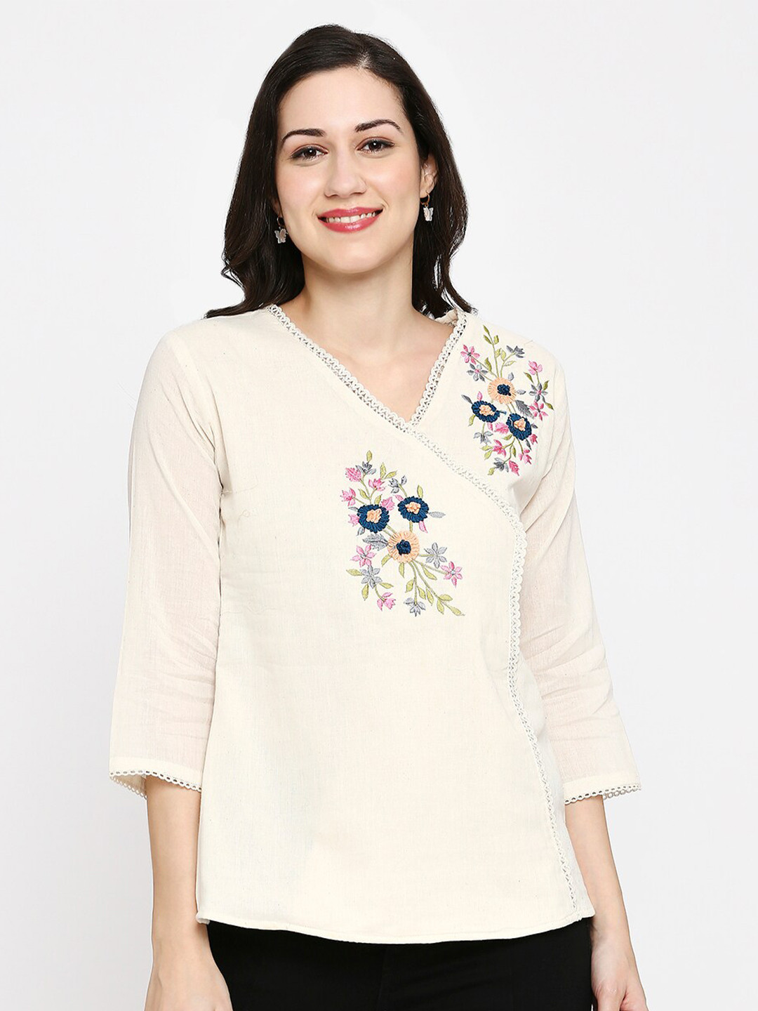 YOELLA Embroidered Floral Tunic