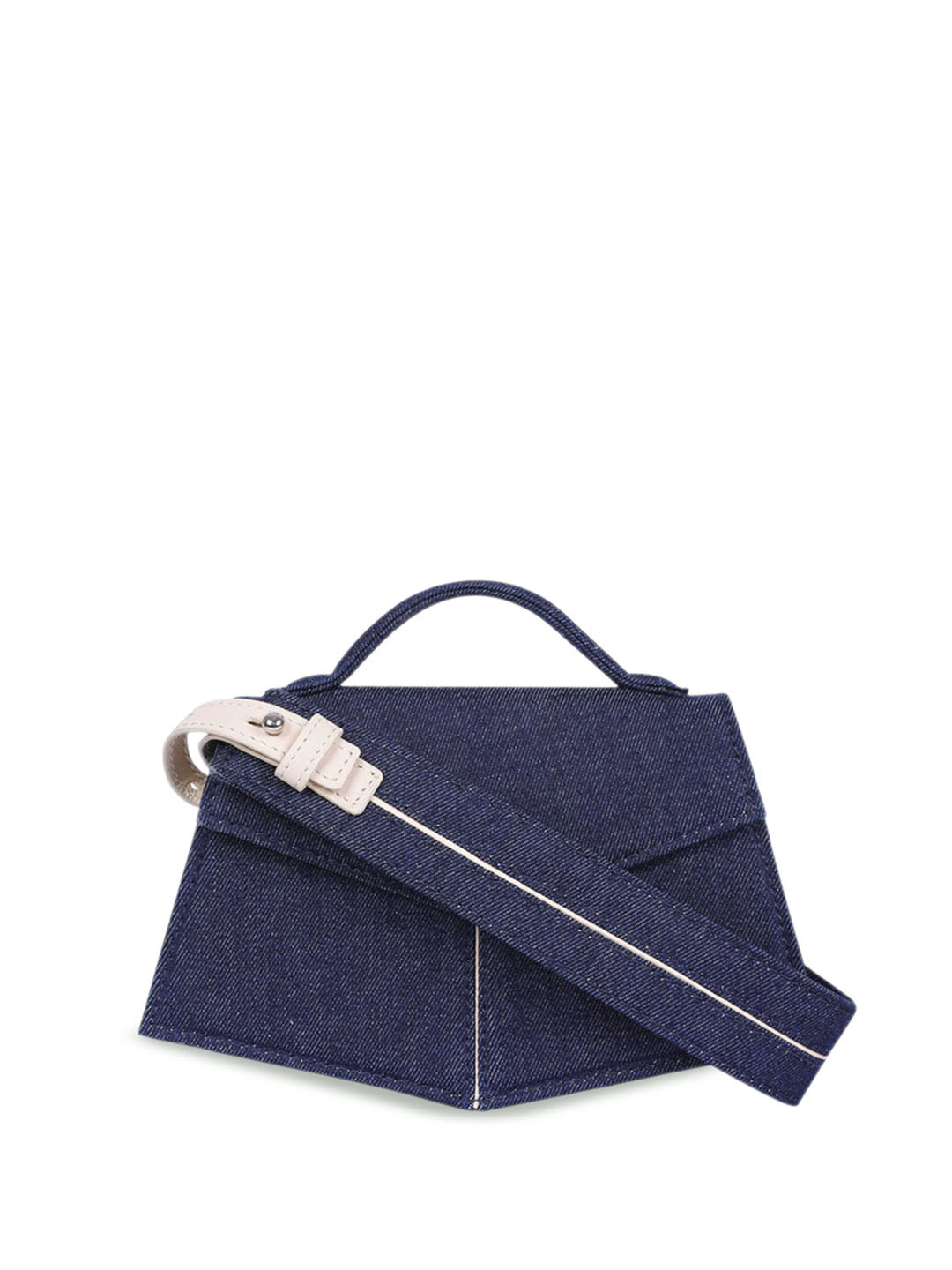 ADISEE Kendal Half Moon Denim Handheld Bag With Pouch