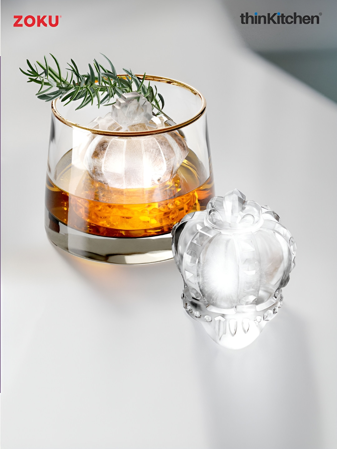 ZOKU Red Silicone Crown Ice Mould