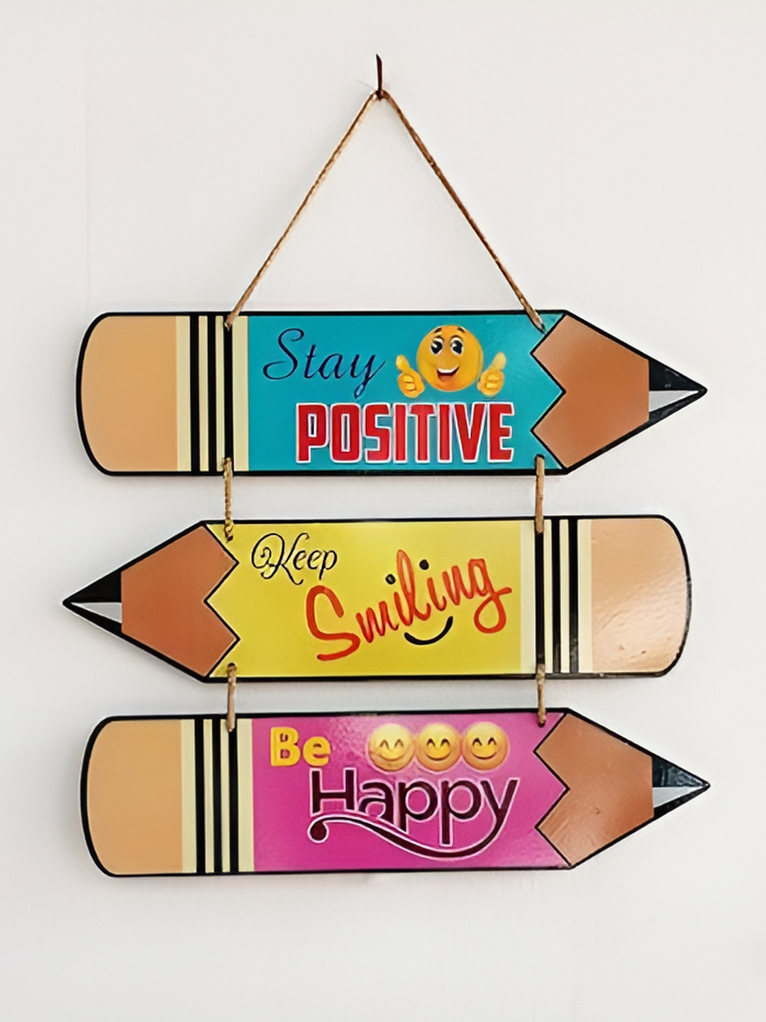 CraftVatika Positive Quotes Inspirational Wood Matte Hanging Hall Signs and Plaques-13In