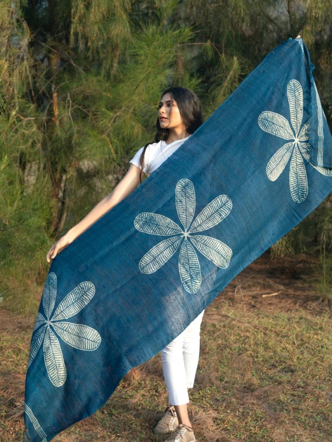 AESHAANE Printed Silk Scarves