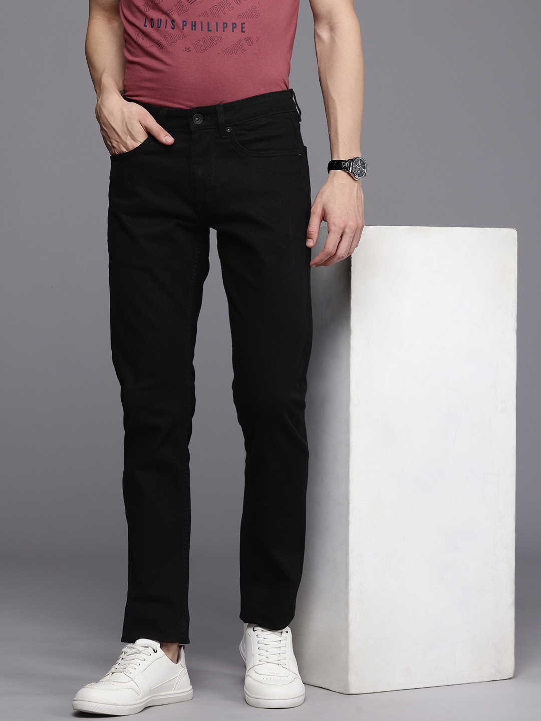 Louis Philippe Jeans Men Narrow Slim Fit Stretchable Jeans
