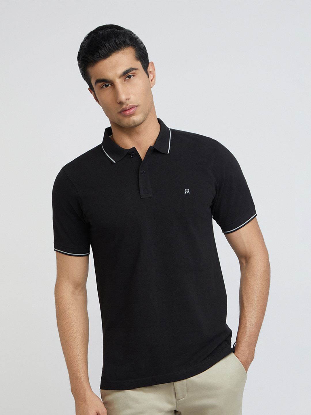Raymond Pure Cotton Modern Fit Polo Collar T-shirt