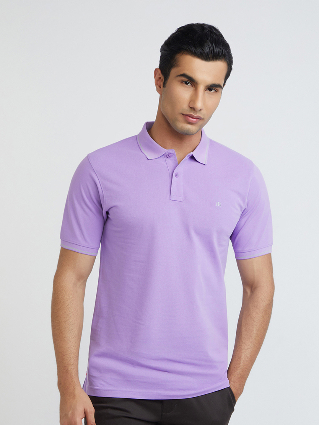 Raymond Pure Cotton Modern Fit Polo Collar T-shirt