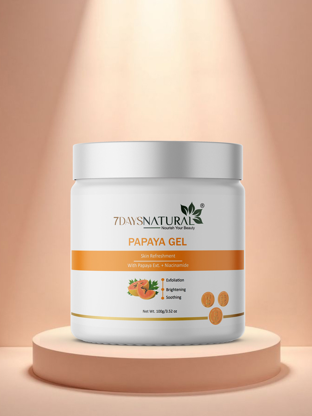 7DAYSNATURAL Papaya Gel With Aloe Vera For Dark Circles - 100g