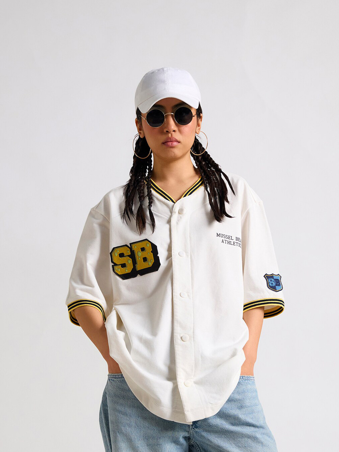 THE CLOTHING FACTORY Spongebob Printed Extended Sleeves Oversized T-shirt