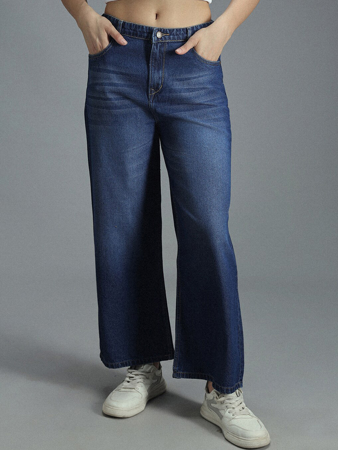 High Star Women 90's Baggy Stretchable Cotton Jeans - Slouchy Fit