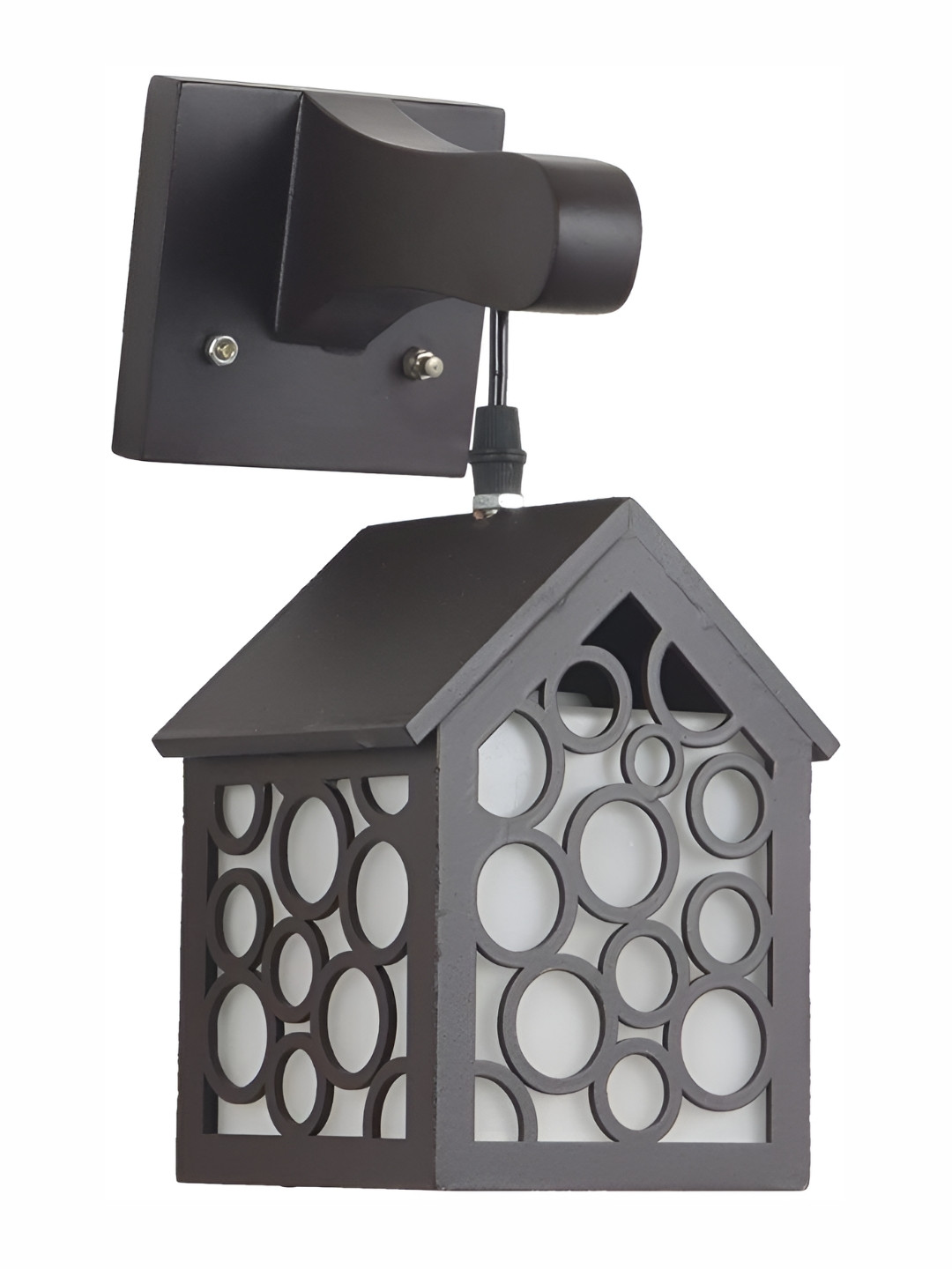DENICRAAS Brown Wood Contemporary Wall Lamp