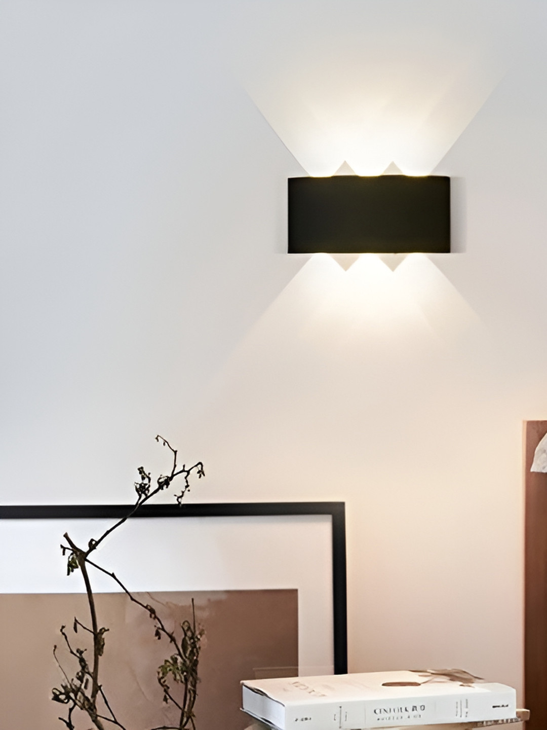 DENICRAAS Black Iron Traditional Rectangle Shaped Wall Lamp