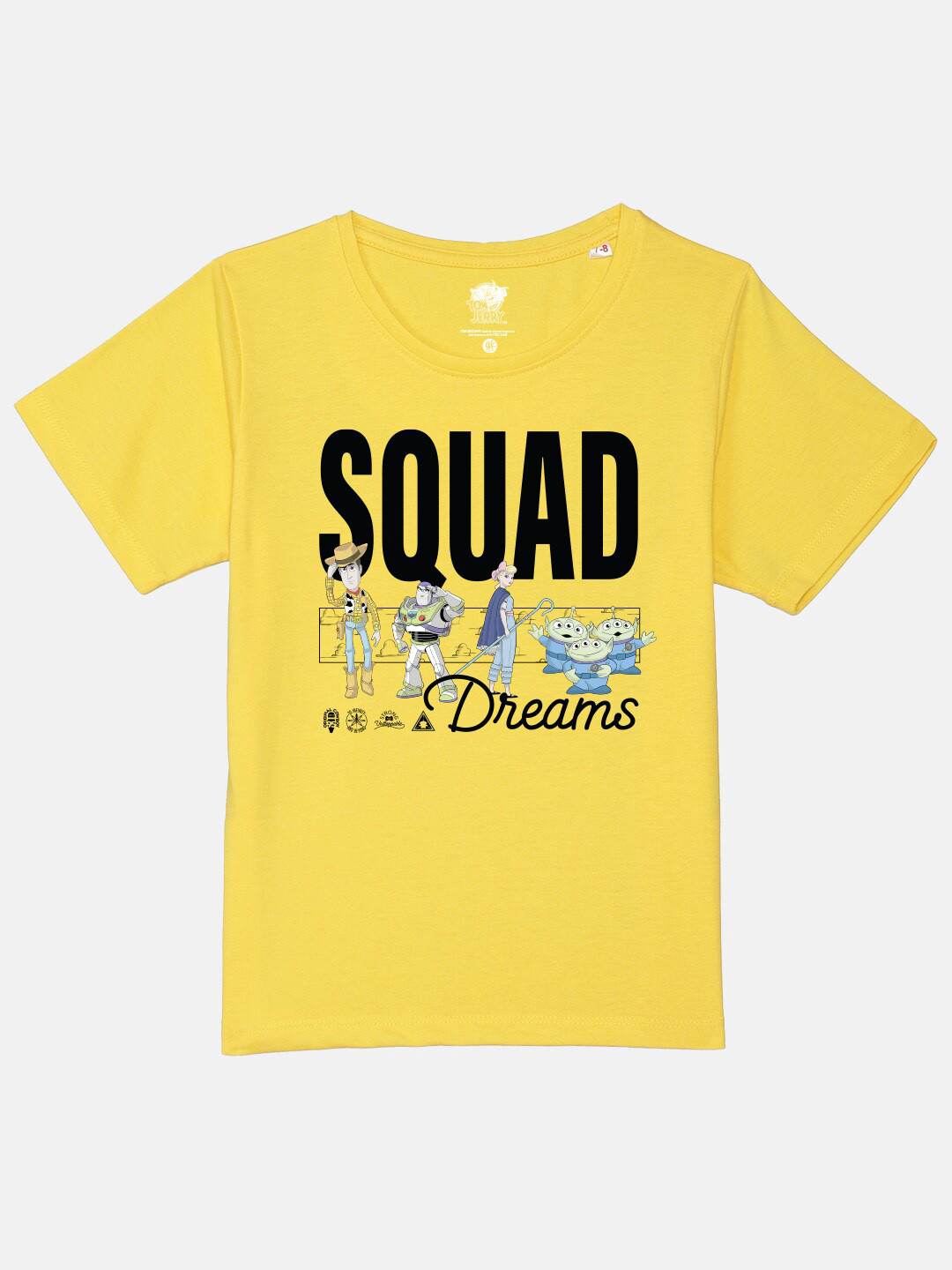 YK Disney Boys Regular Fit Typography Toy Story Printed Pure Cotton T-shirt