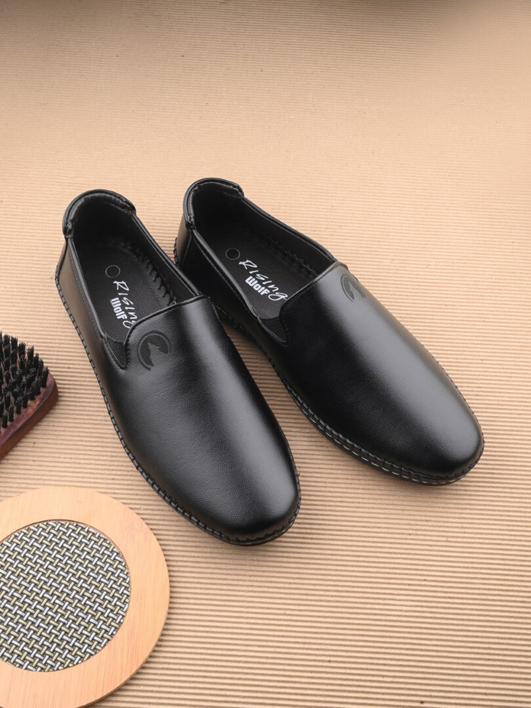 Rising Wolf Men Round Toe Formal Slip-On Shoes