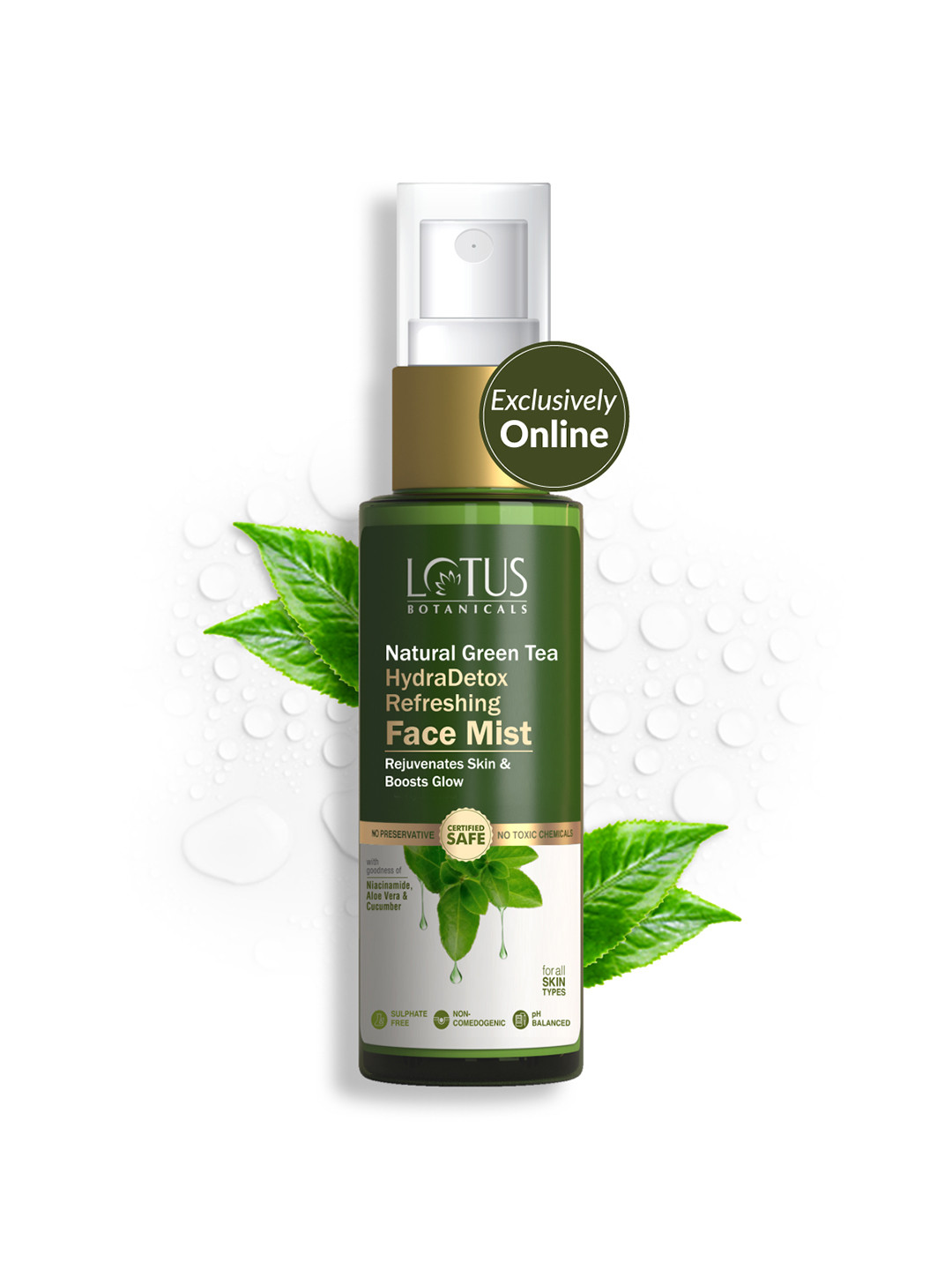 Lotus Botanicals Natural Green Tea HydraDetox Refreshing Face Mist - 30g