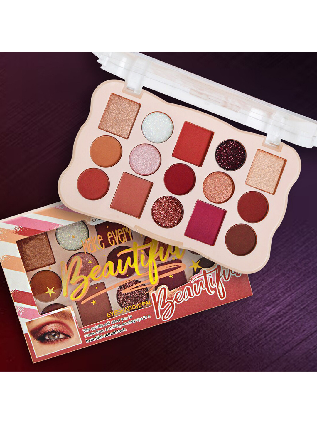 Adbeni Make Every Thing Beautiful 15 Color Eyeshadow Palette 16g - Shade 02