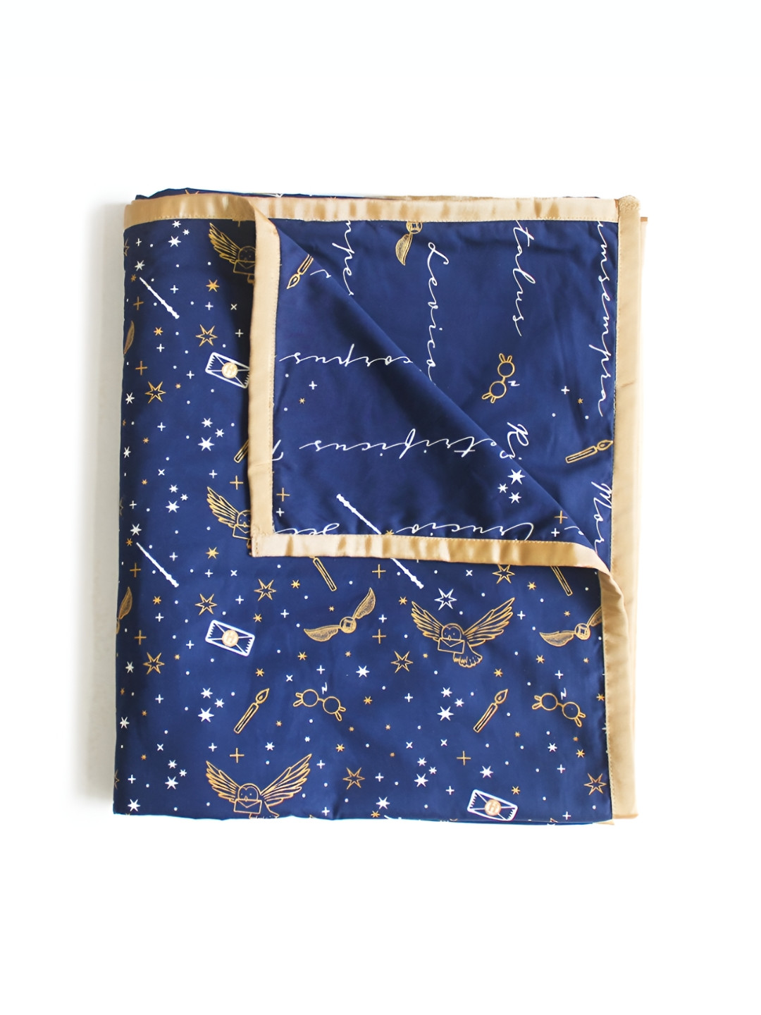 Silverlinen Kids Blue Harry Potter AC Room 110 GSM Pure Cotton Reversible Single Blanket