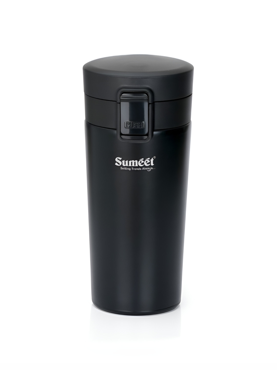 Sumeet Colourful Sunflower Black Stainless Steel Dishwasher Safe Mug-350ml
