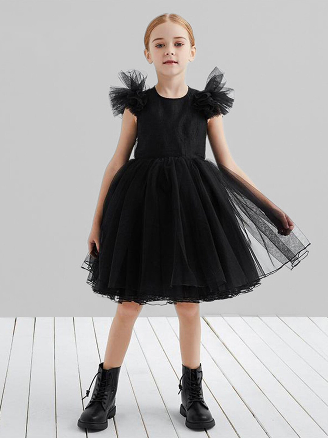 INCLUD Girls Fit & Flare Tulle Party Dress
