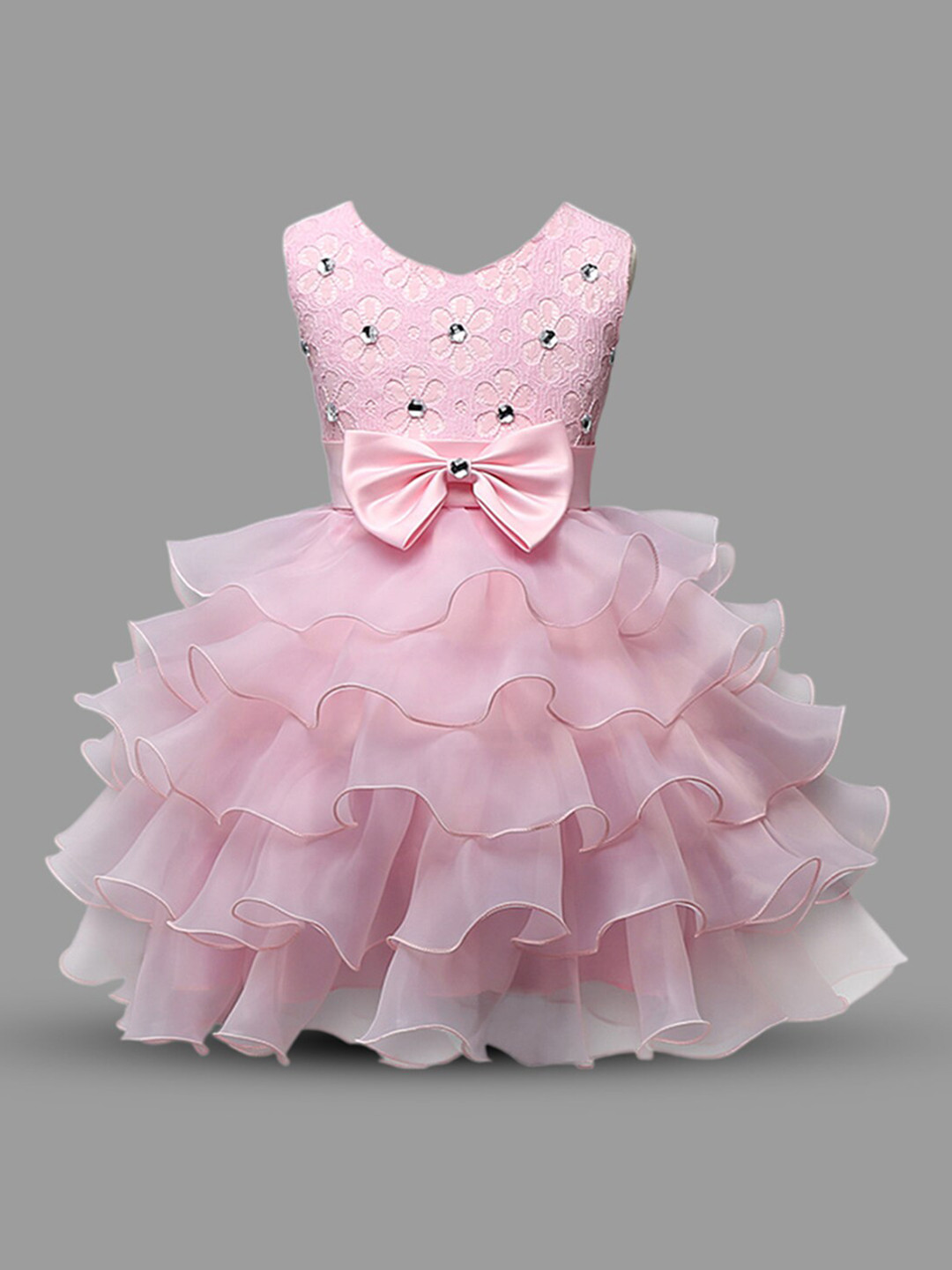 INCLUD Girls Five Layer Party Fit & Flare Dress