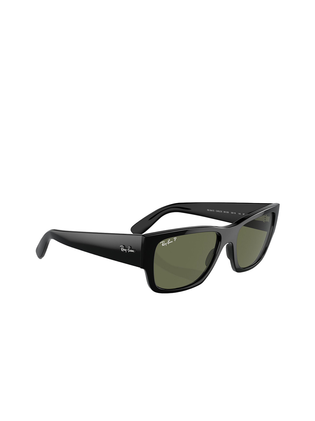 RAY-BAN Unisex Polarized Green Lens Rectangle Sunglasses - 0RB0947S901/5856
