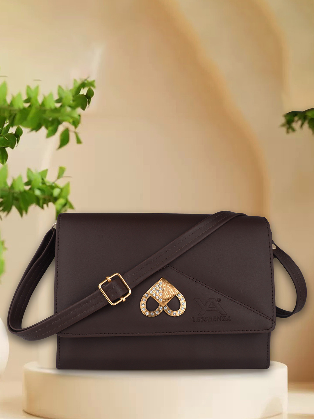 YESSBENZA Structured Heart Fitting Styles Sling Bag